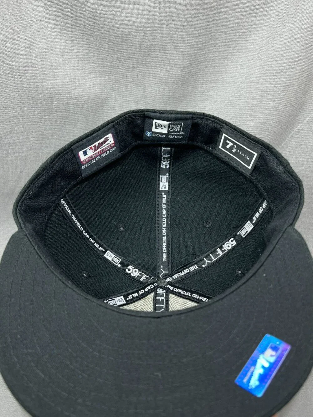New York Mets New Era 59fifty Hat Fitted 7 1/2 Alternate Black On Field Cap Mens